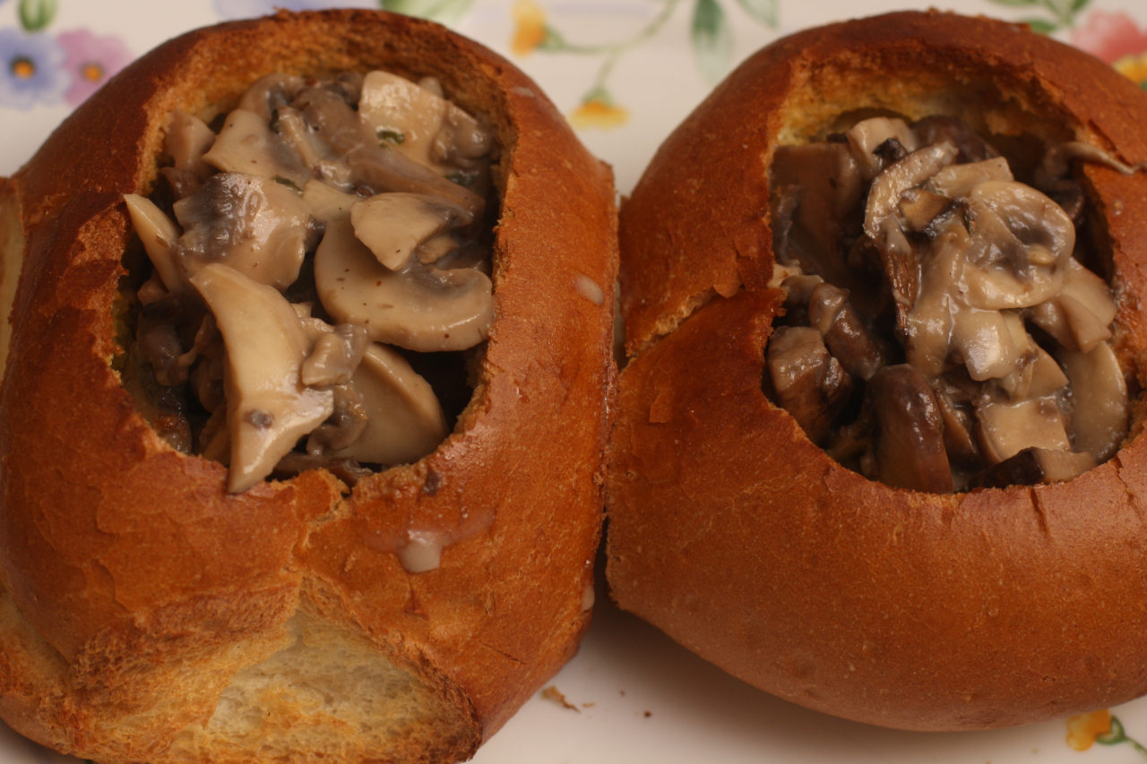 Mushrooms in batches